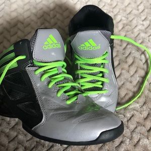 Boys Adidas Ortholite Green and Black Shoes